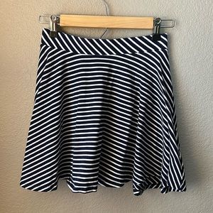 Navy Stripe Skirt